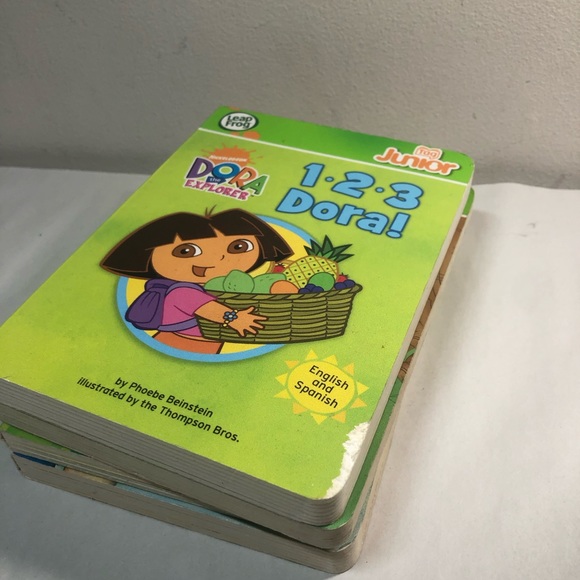 Leap Frog Junior Tag hard cover books, lot of 4 David smells , Dora, Pooh - Picture 10 of 13